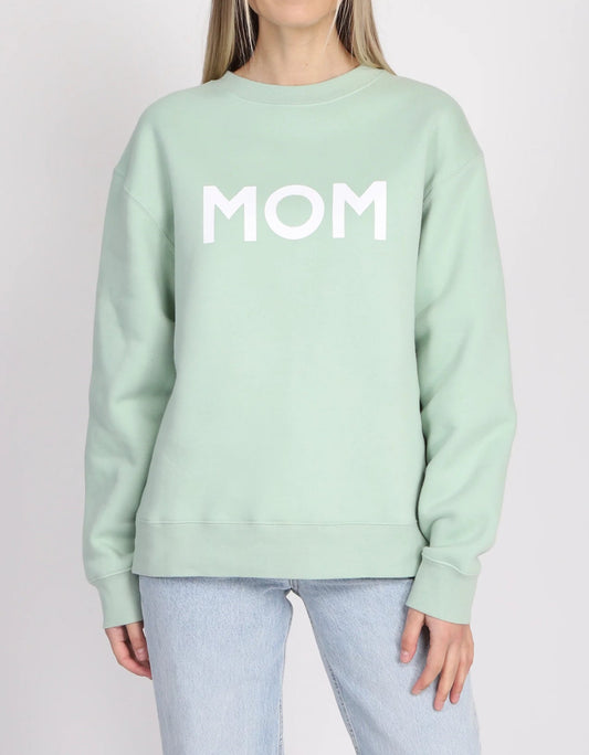 Brunnette The Label "MOM"Classic Crew Neck Sweatshirt |Sage