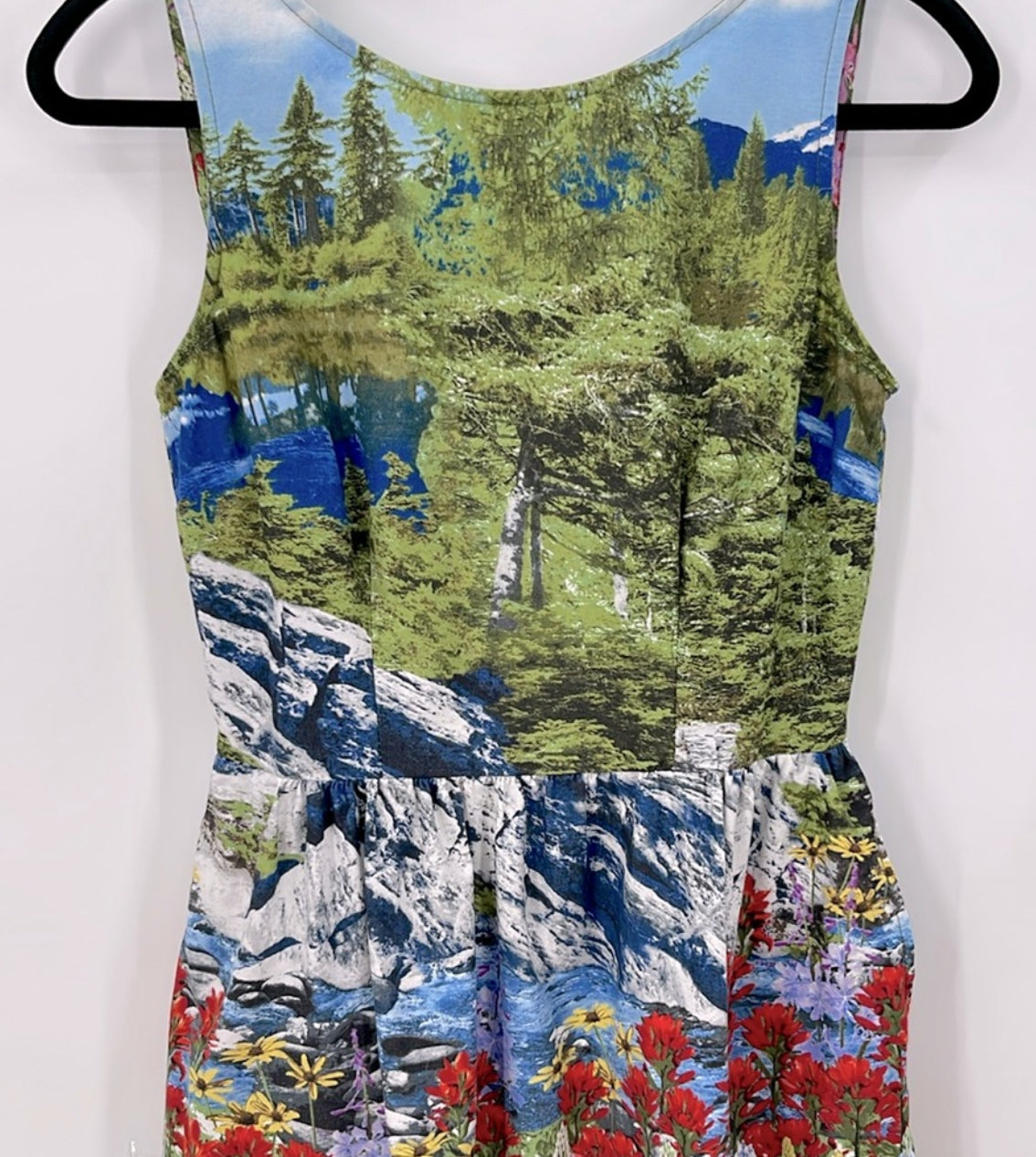 RETROLICIOUS Scenic Print Dress