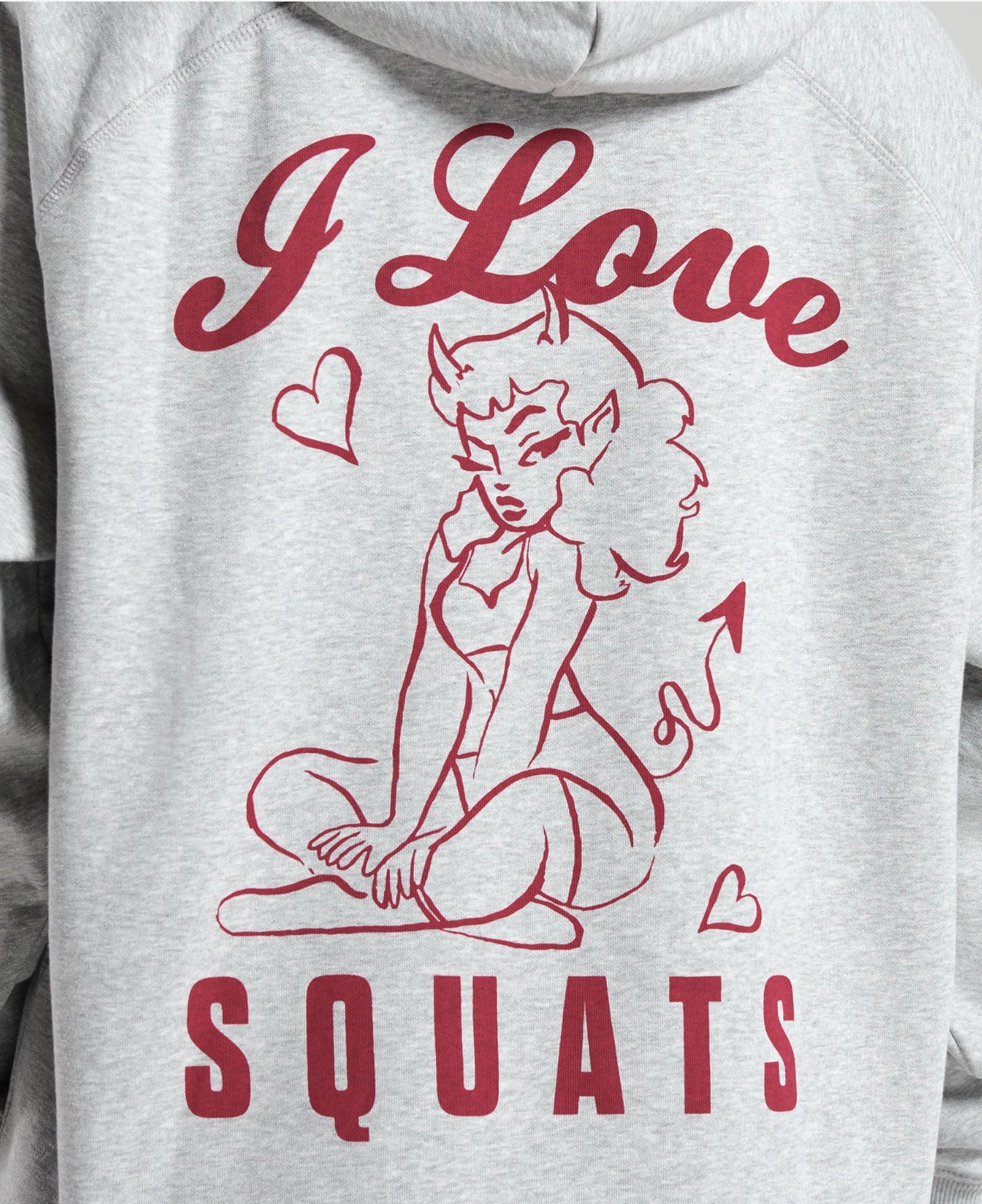 GYMSHARK I Love Squats Hoodie Oversized Fit