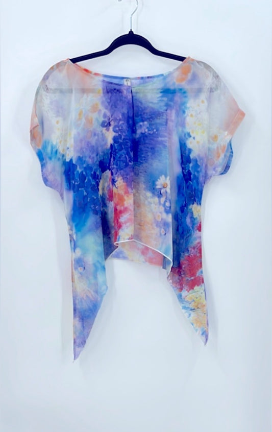 Miss Nikky Asymmetrical Floral Blouse