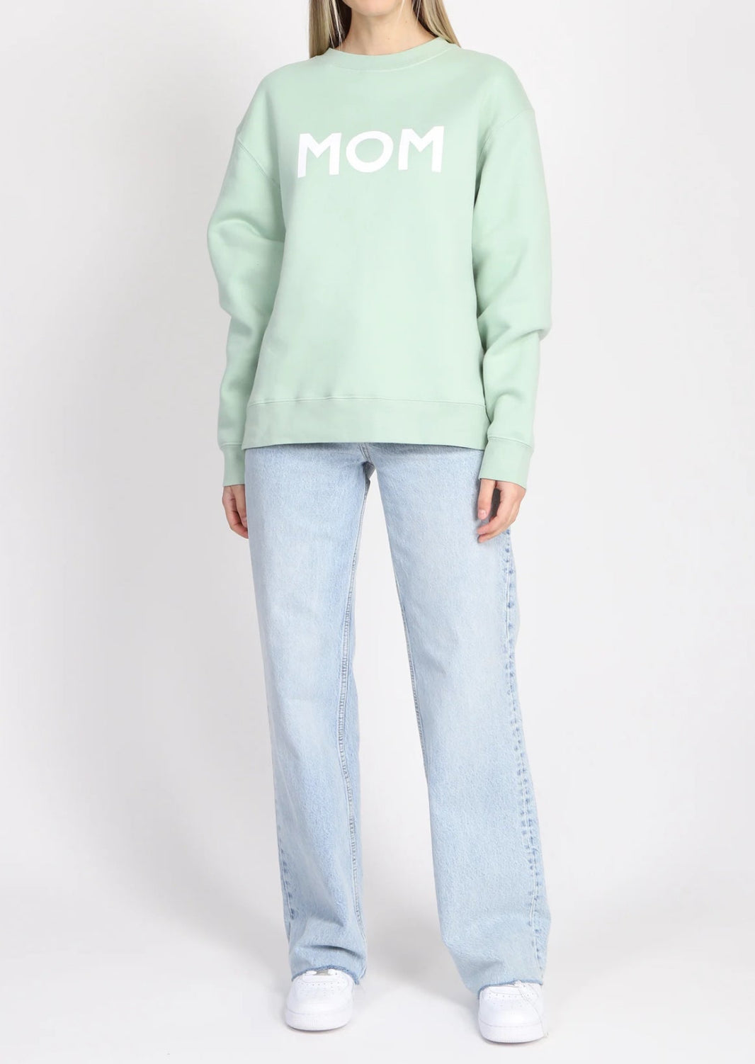 Brunnette The Label "MOM"Classic Crew Neck Sweatshirt |Sage