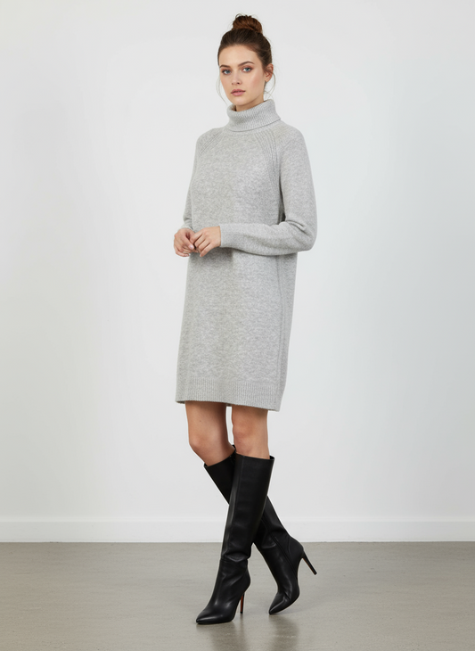 GREAT PLAINS LONDON Wool Blend Turtleneck Sweater Dress