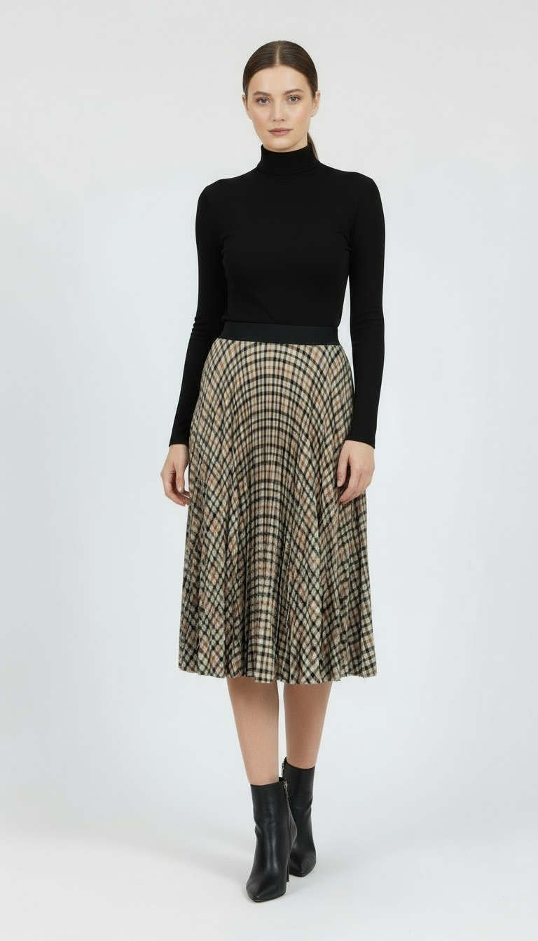 BELLE VERE Pleated Skirt