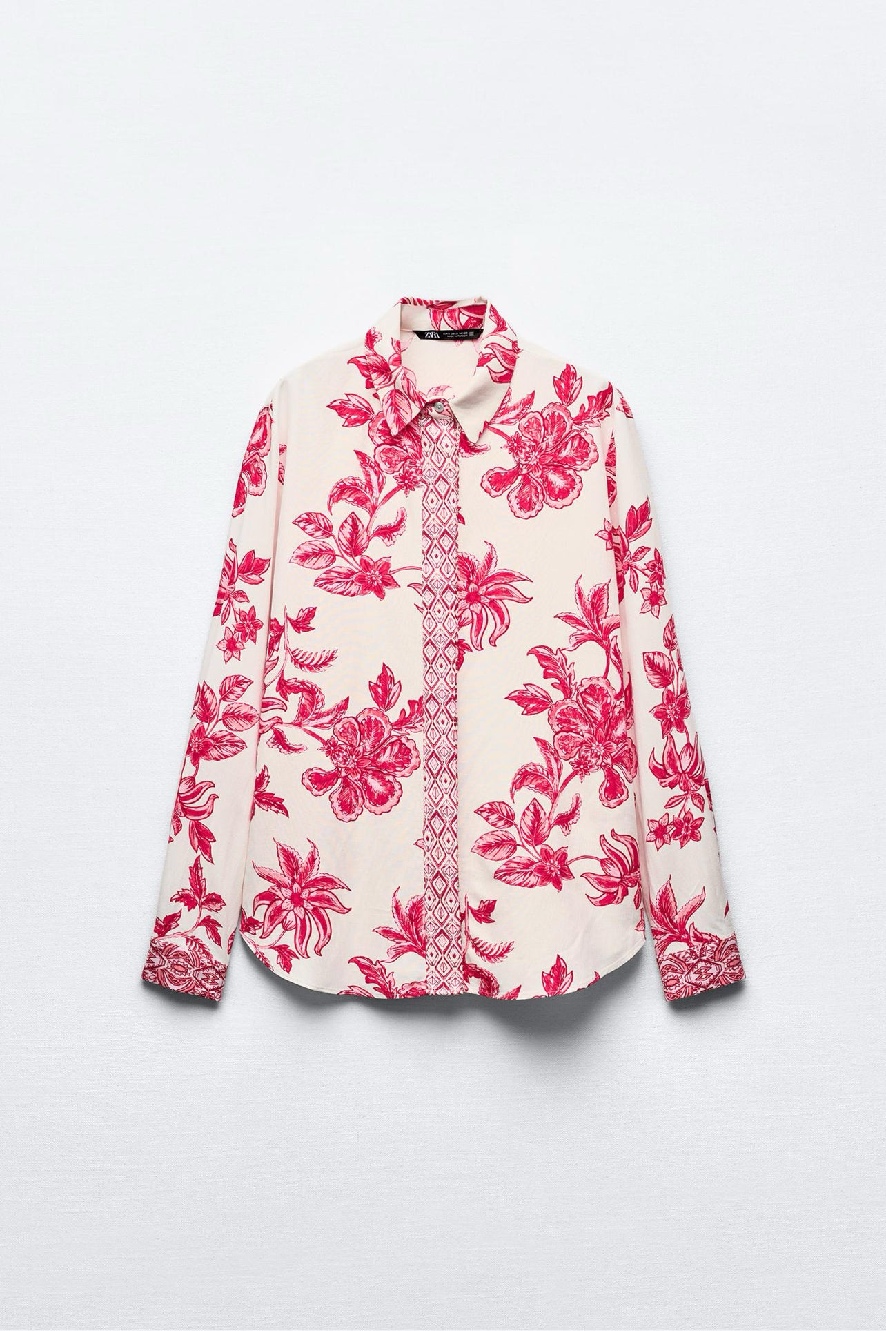 ZARA Grecian Floral Print Shirt