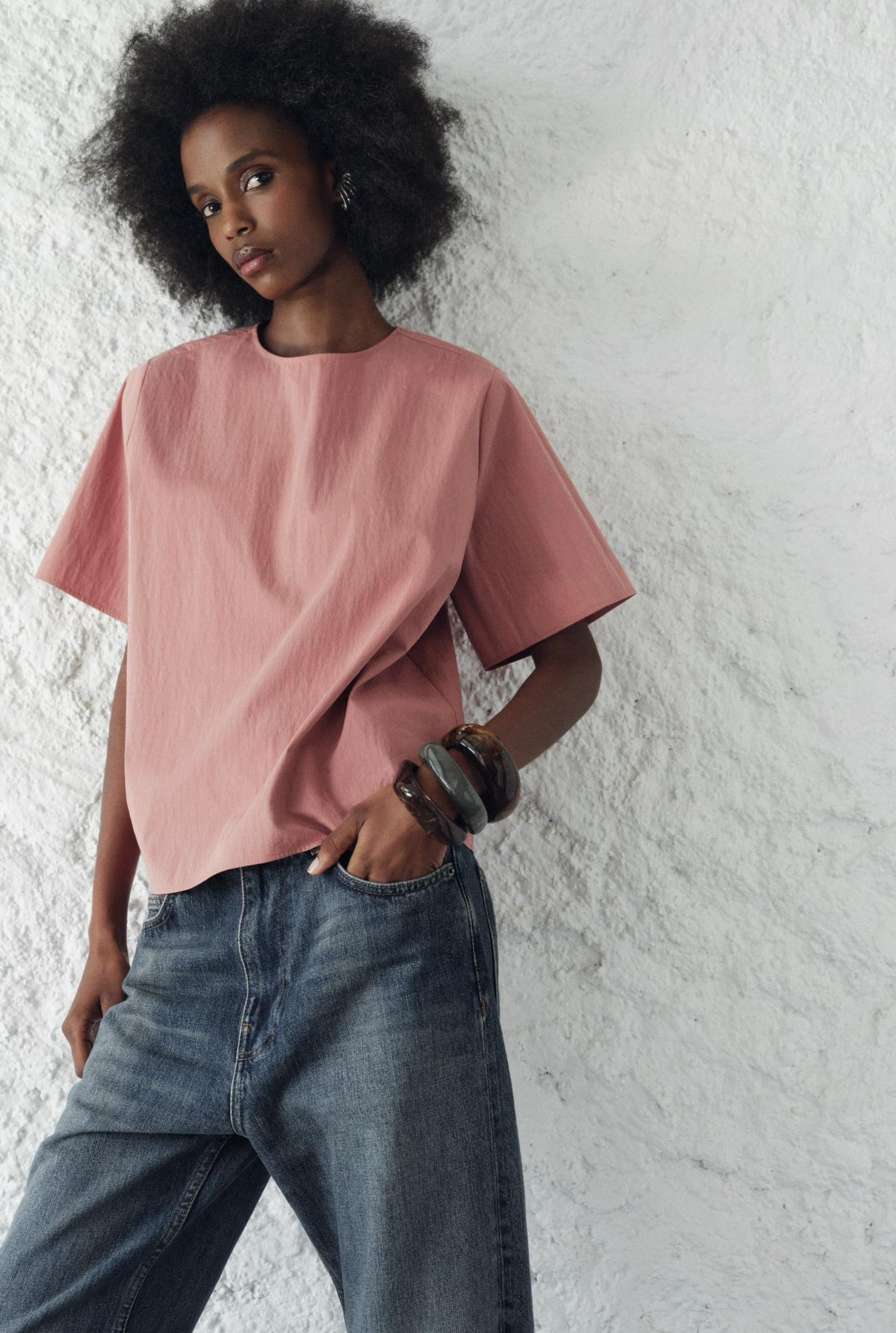 ZARA Short Sleeve Top ZW Collection