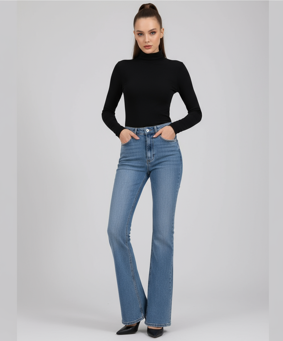 ASOS Design High Rise Flare Jeans