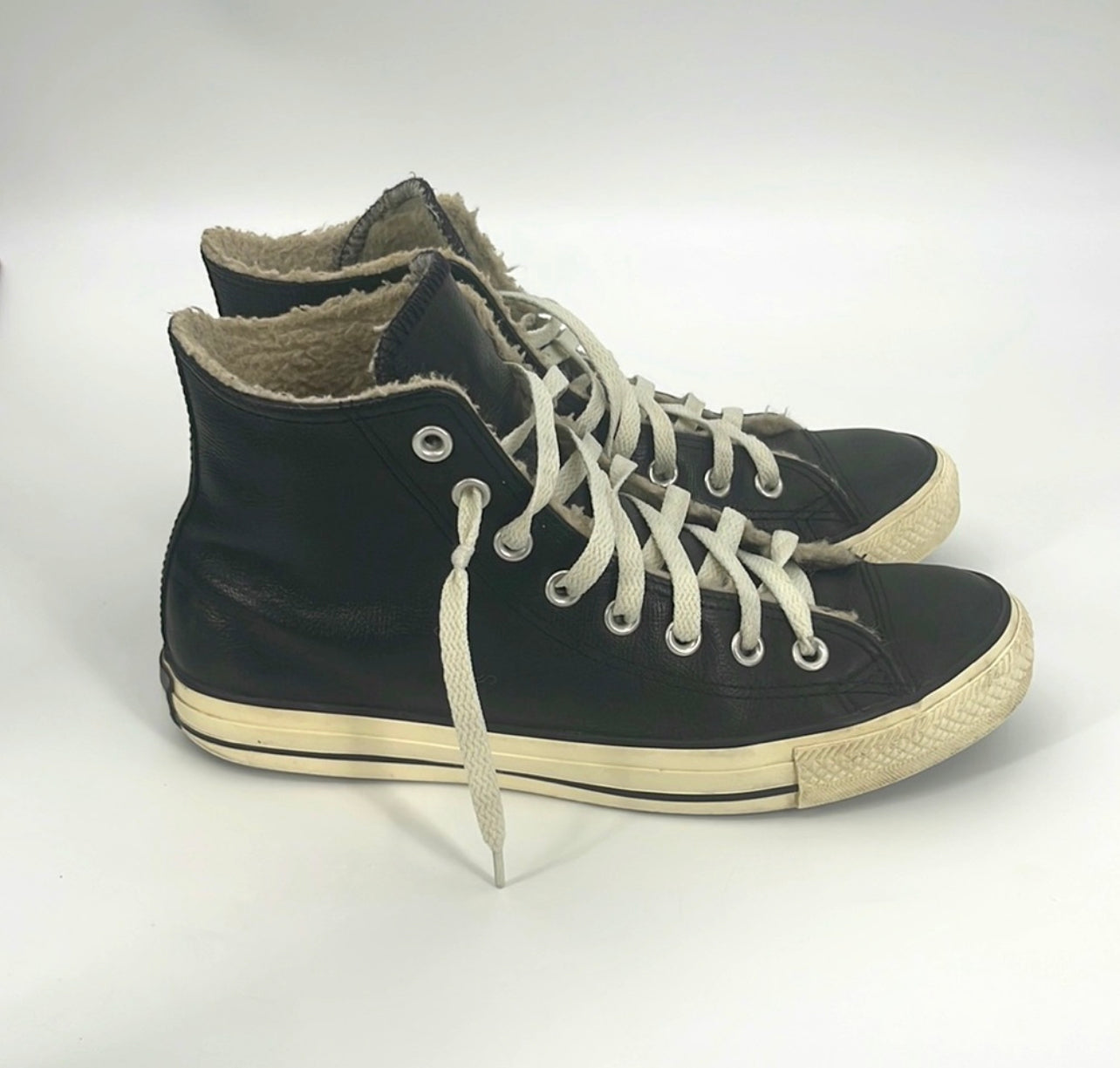 Converse All Star Leather Sherpa Sneakers