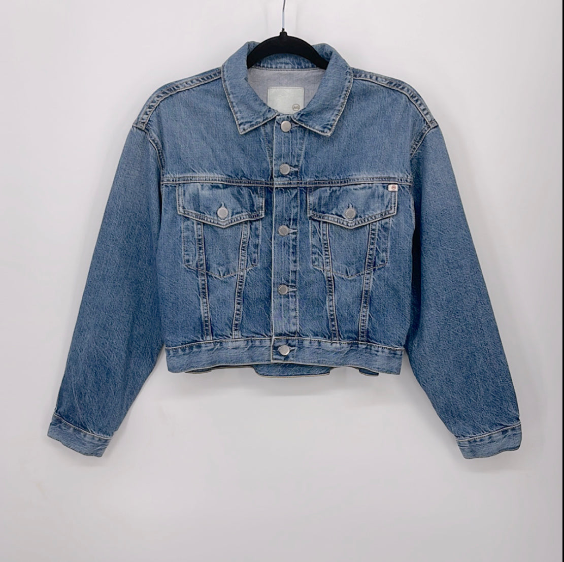 AG Adriano Goldschmied Mirah Cropped Trucker Jean Jacket