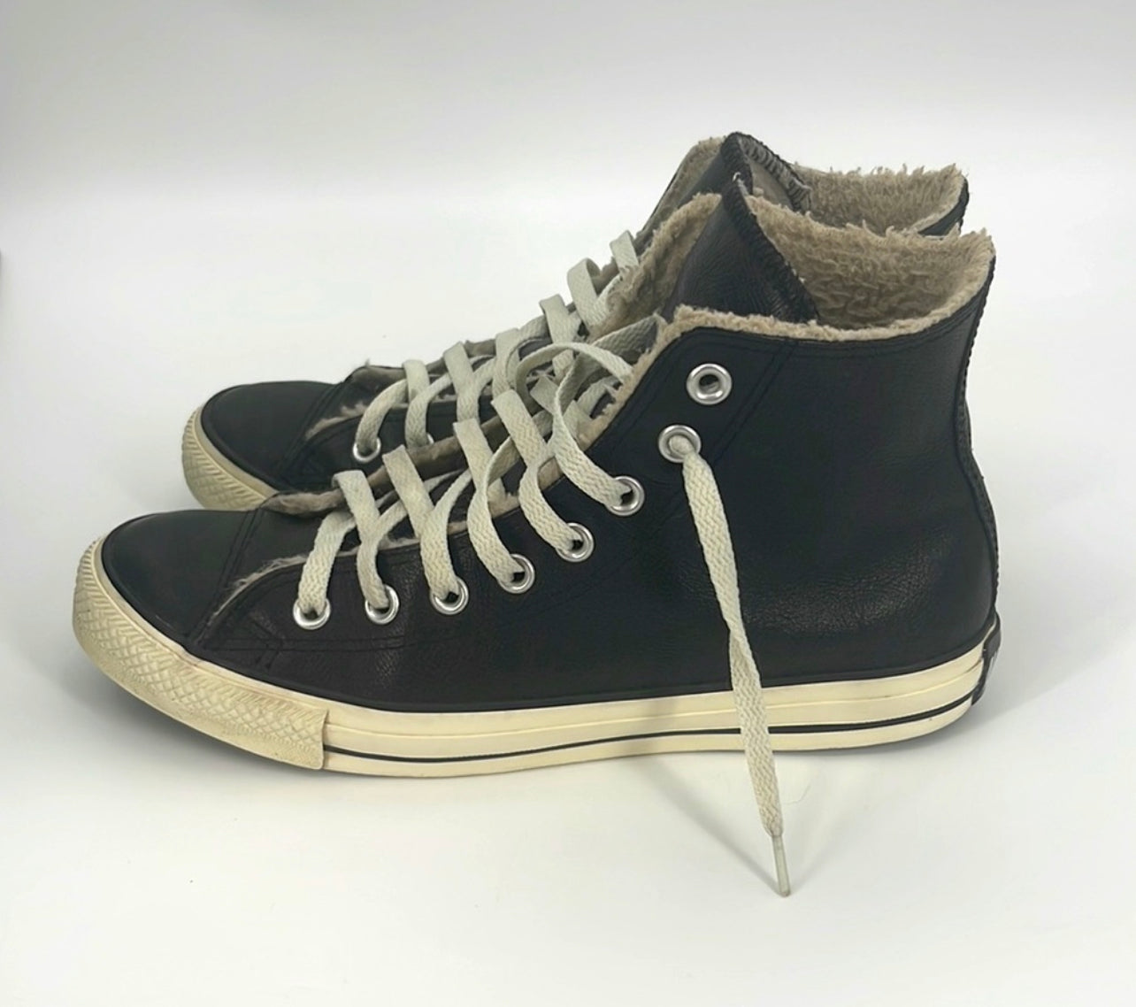 Converse All Star Leather Sherpa Sneakers