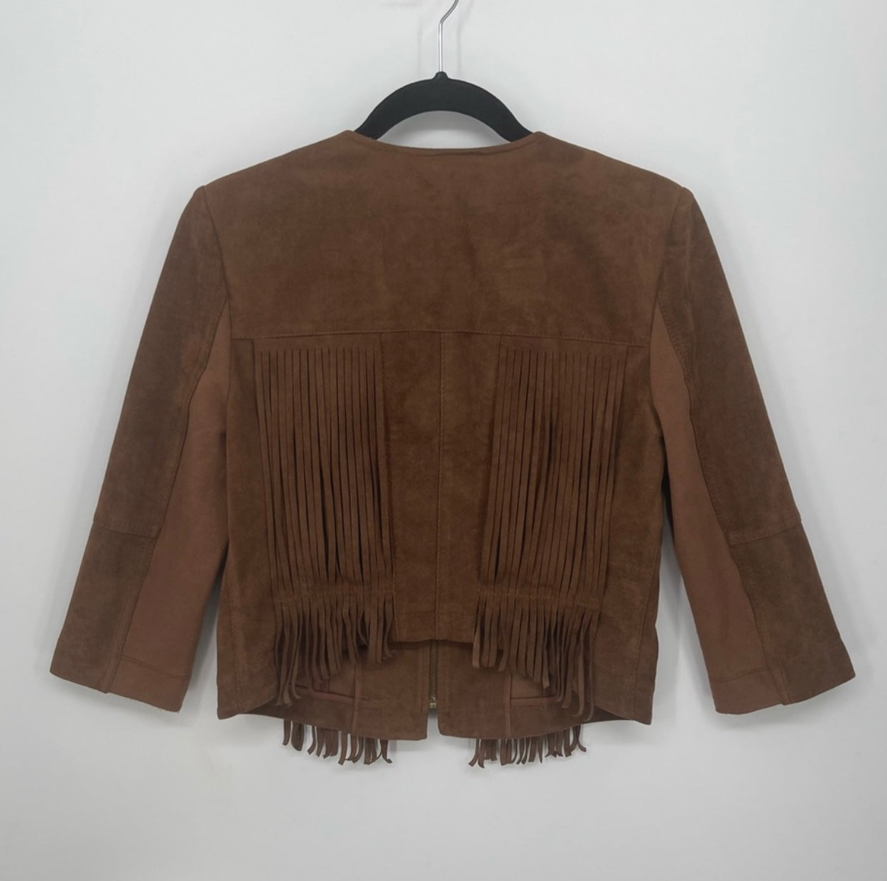 BCBGMaxAzria Reiss Suede Fringe Jacket