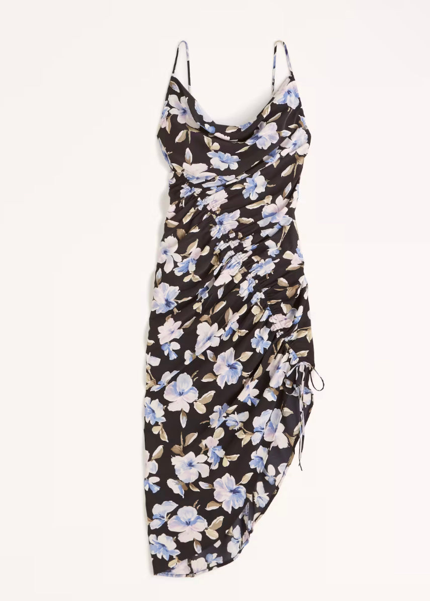 Abercrombie & Fitch - Robe midi asymétrique cintrée