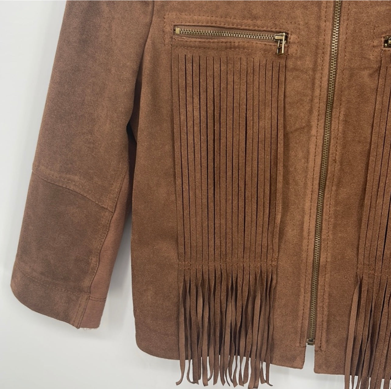 BCBGMaxAzria Reiss Suede Fringe Jacket