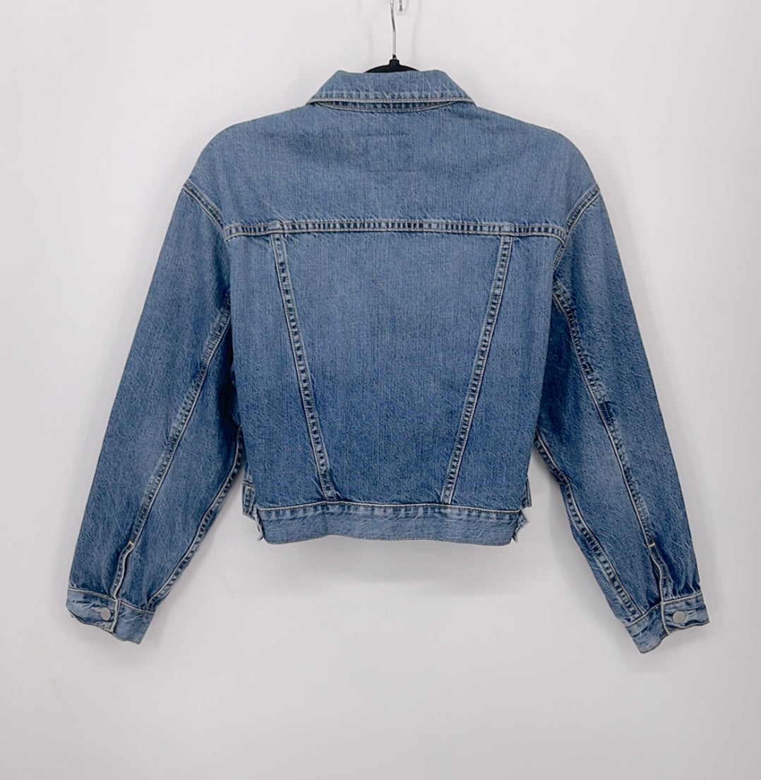 AG Adriano Goldschmied Mirah Cropped Trucker Jean Jacket