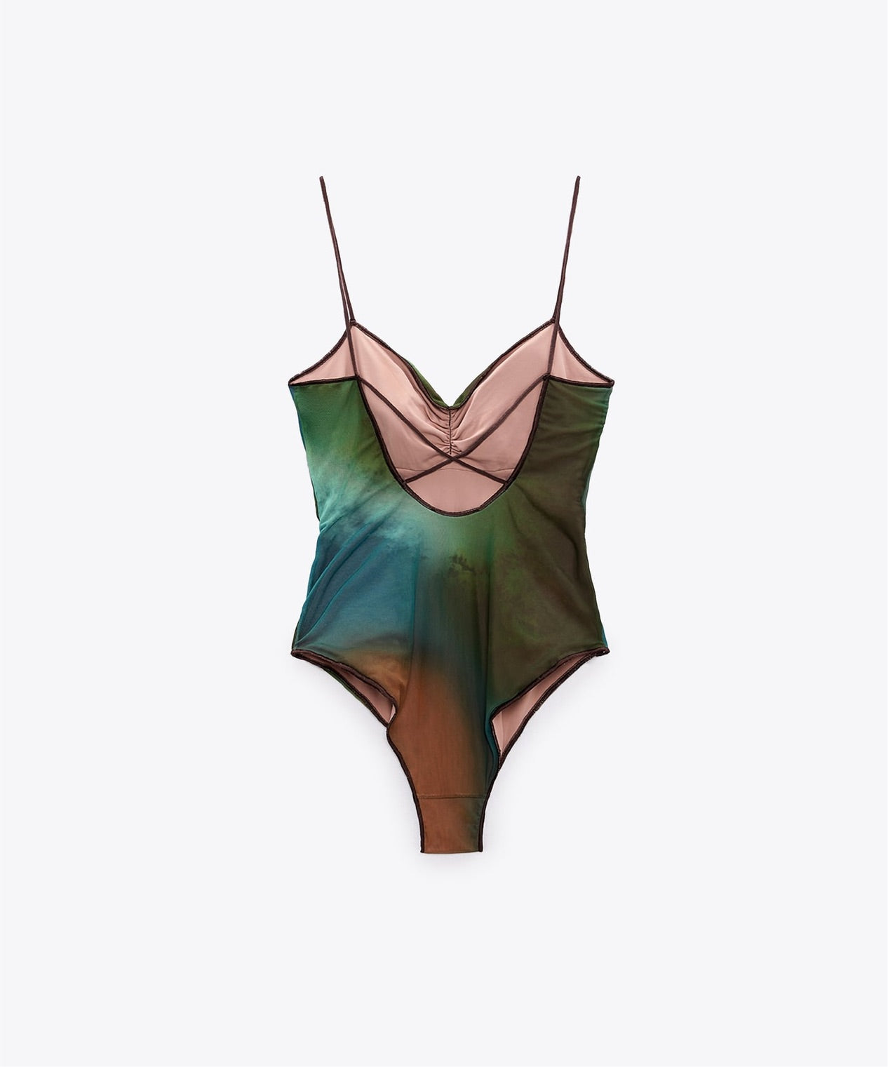 Zara Tulle Print Swimsuit
