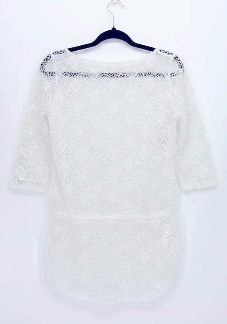 White Lace Top - Back Cleaned