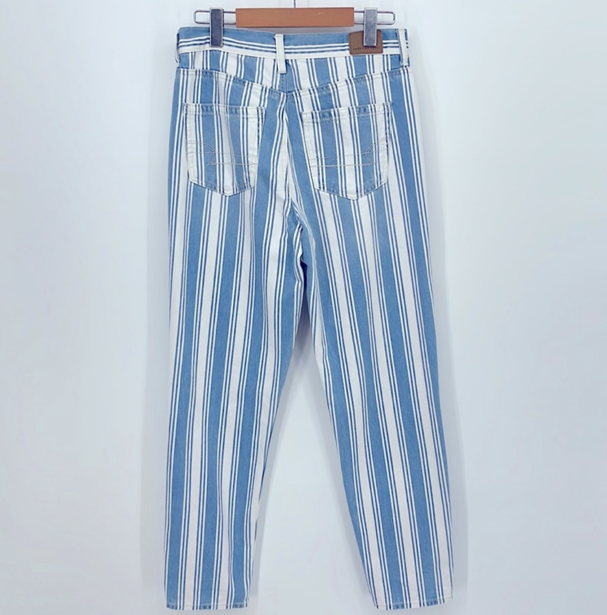 American Eagle Striped Mom Jeans