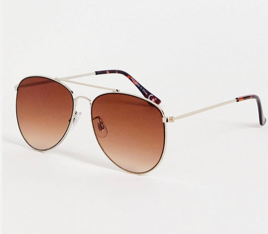 Top shop Lunettes de soleil aviateur en métal