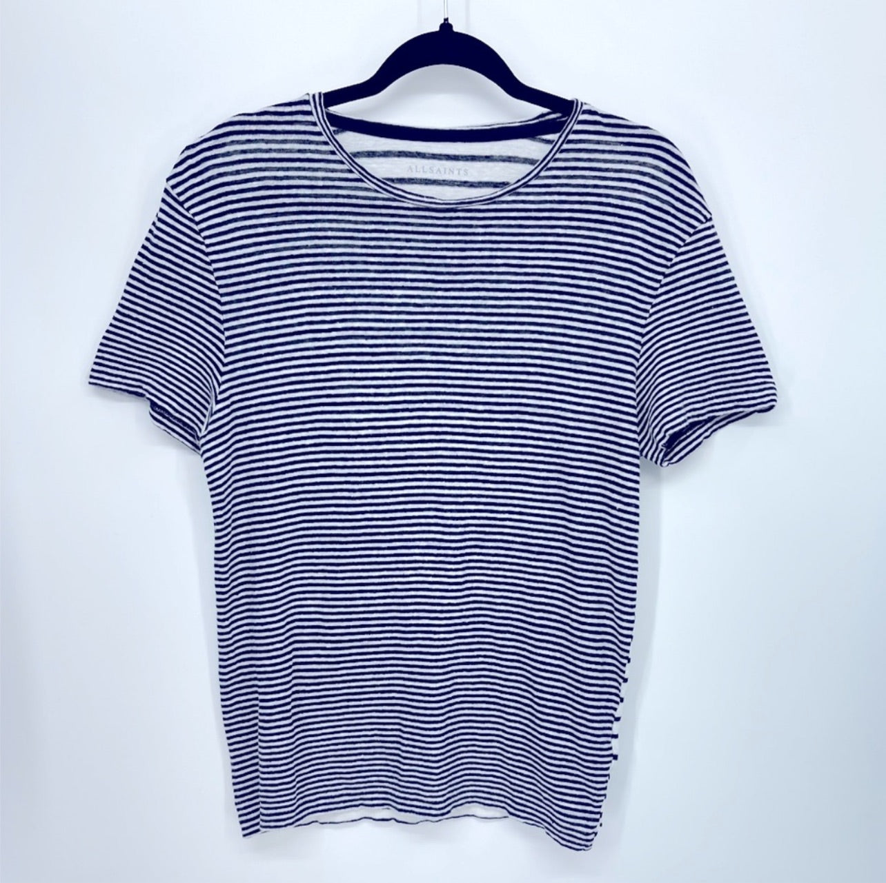 All Saints Linen Finno Striped Shirt