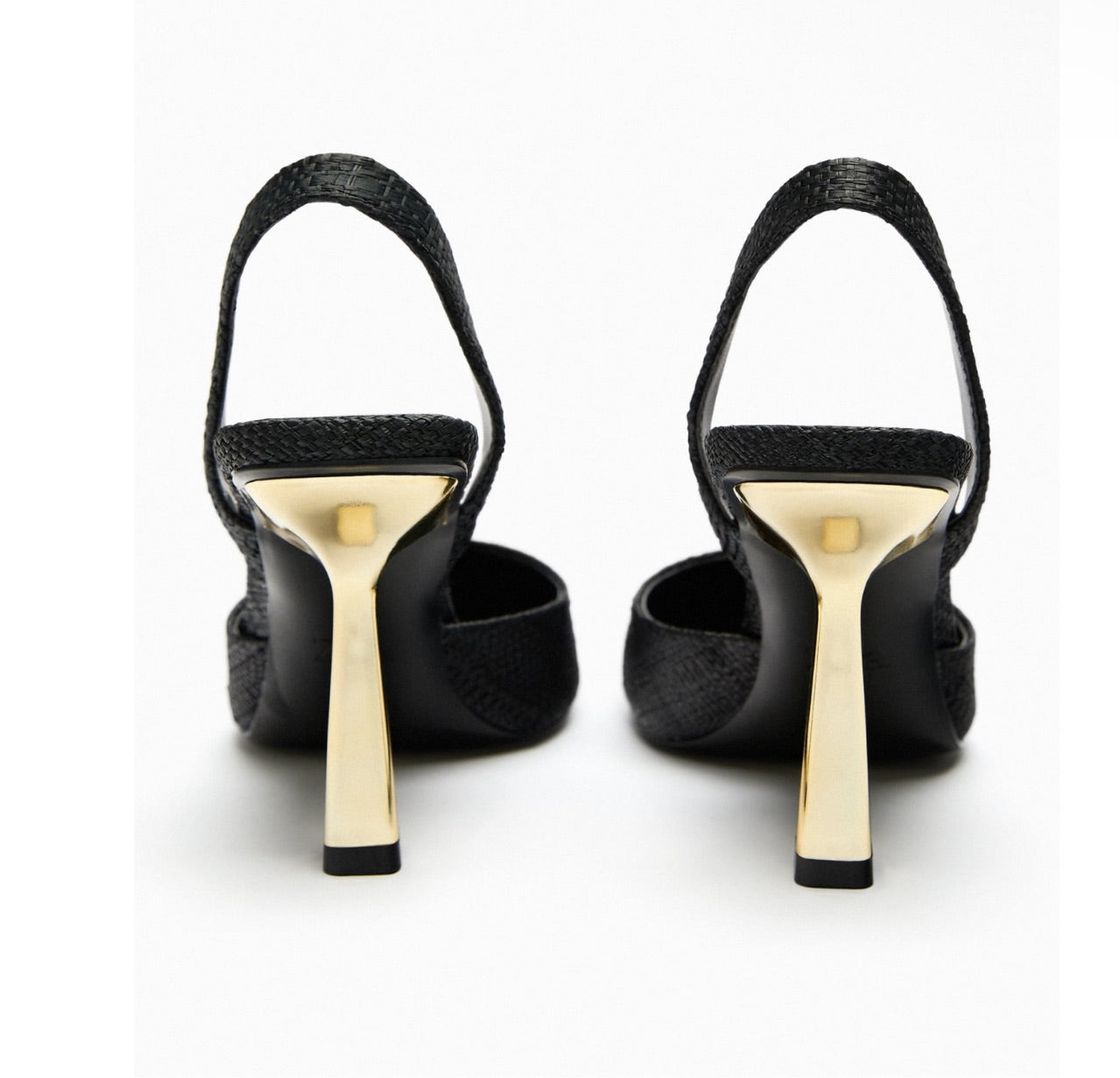 Zara - Escarpins à talons hauts en raphia