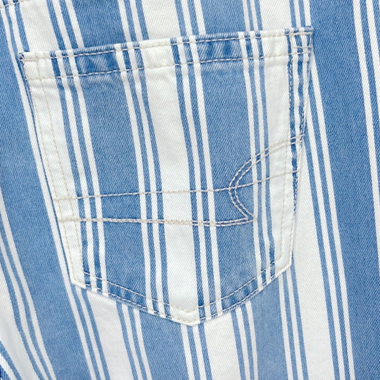 American Eagle Striped Mom Jeans