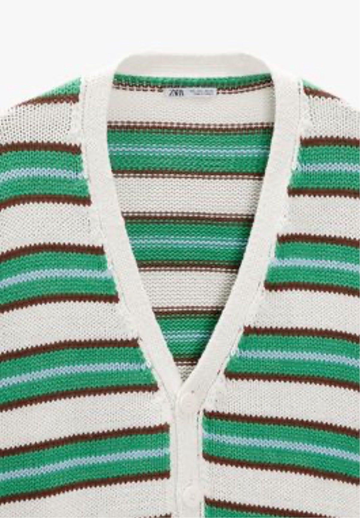 Zara Structured Striped Cardigan