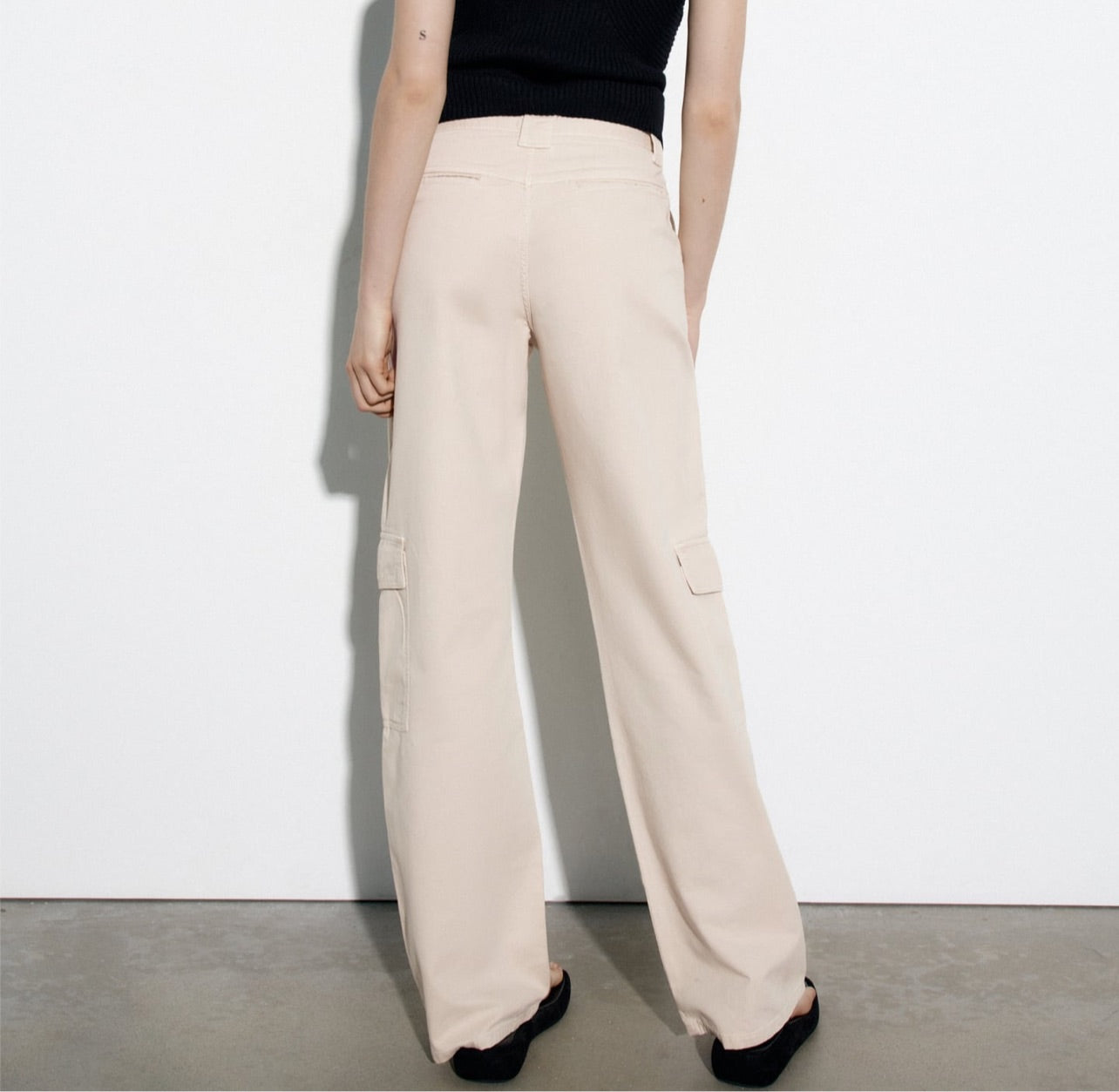 Zara TRF Wide Leg Cargo Pants