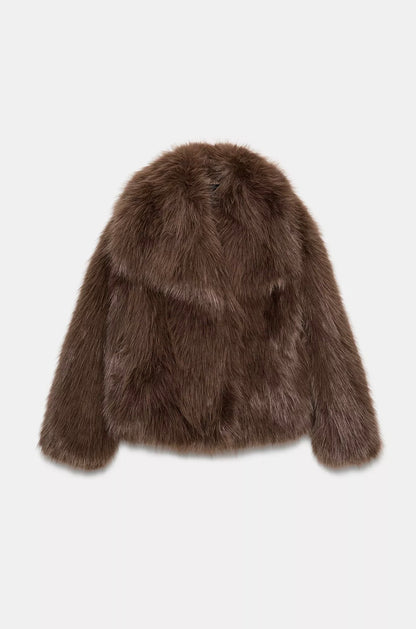 ZARA ZW Collection Faux Fur  Short Coat