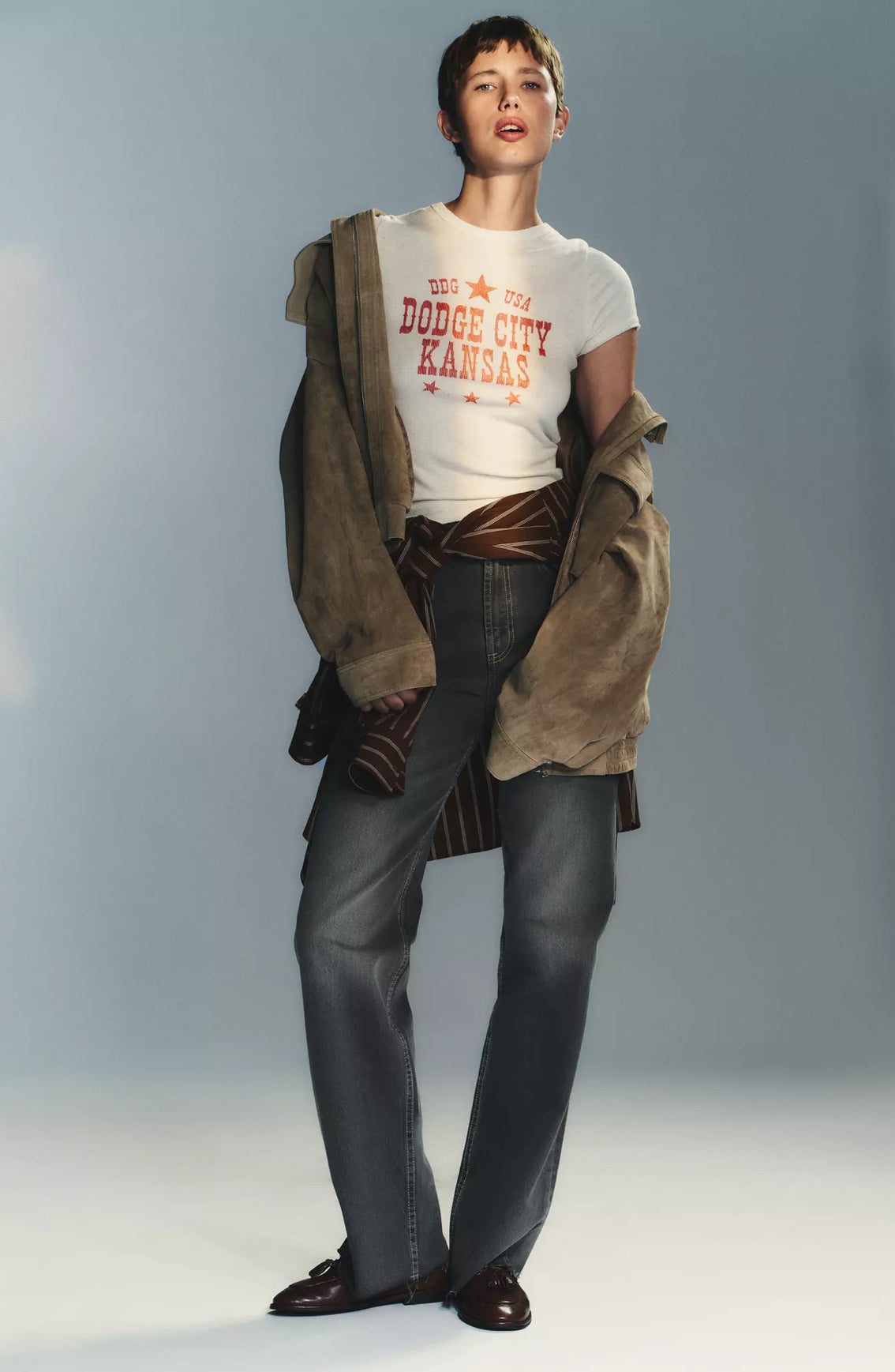 ZARA TRF High Waist Wide Leg Full Length Jeans