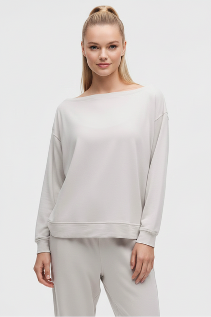 LULULEMON BeCalm Oversized Boatneck Long-Sleeve Shirt