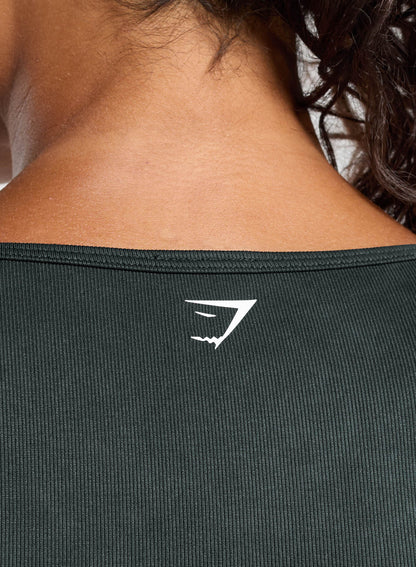 GYMSHARK Gains Seamless Washed Crop Top