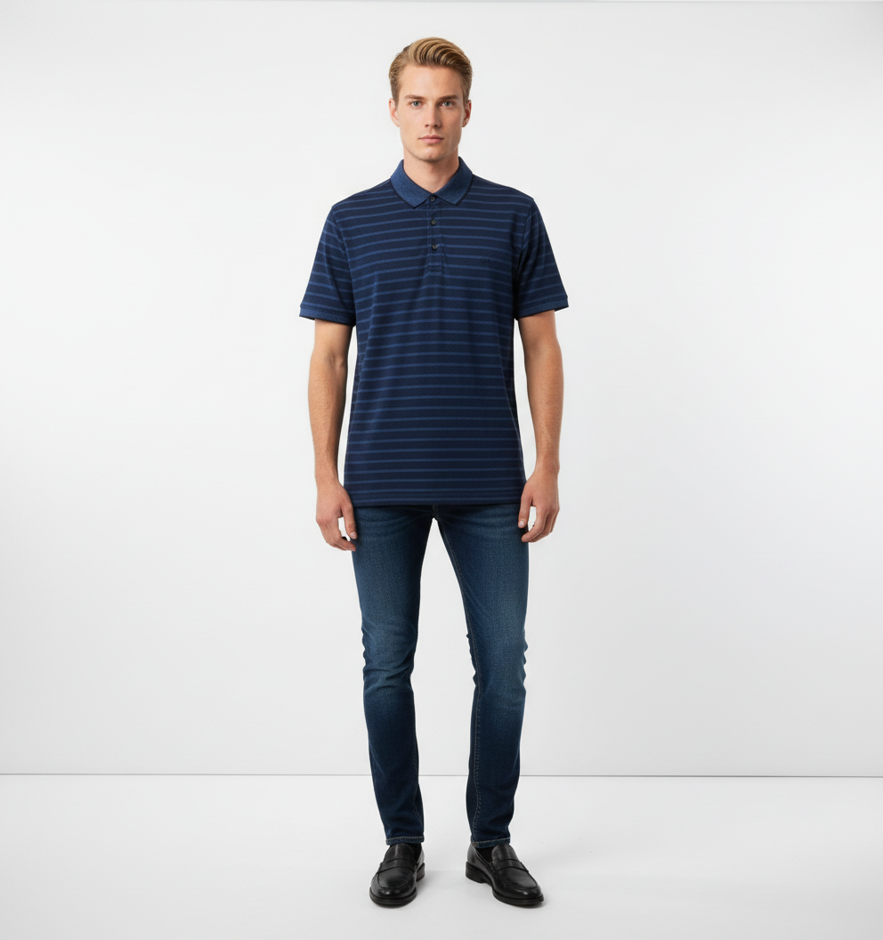 Michael Kors Stripe Polo Shirt