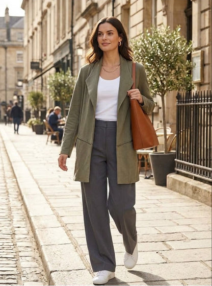 SIMPLY NOELLE Convertible Faux Suede Zip-Front
Jacket