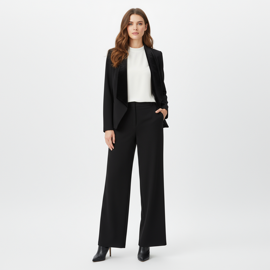 89th & Madison Velvet Trim Blazer