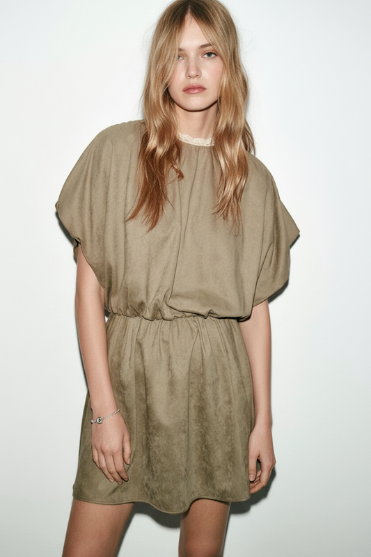 ZARA Faux Suede Short Dress