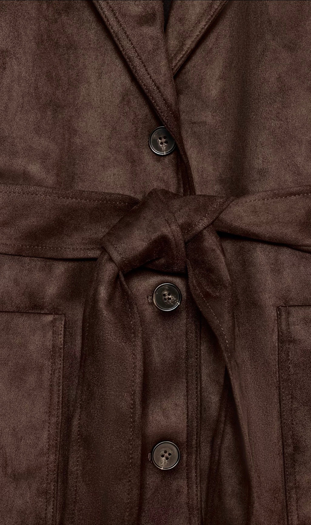 ZARA Faux Suede Belted Jacket