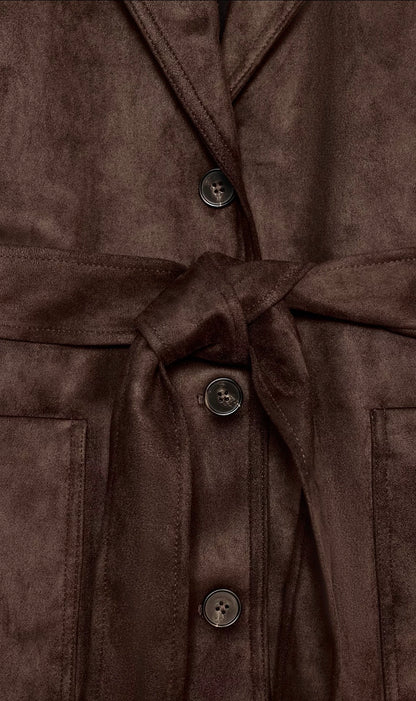 ZARA Faux Suede Belted Jacket