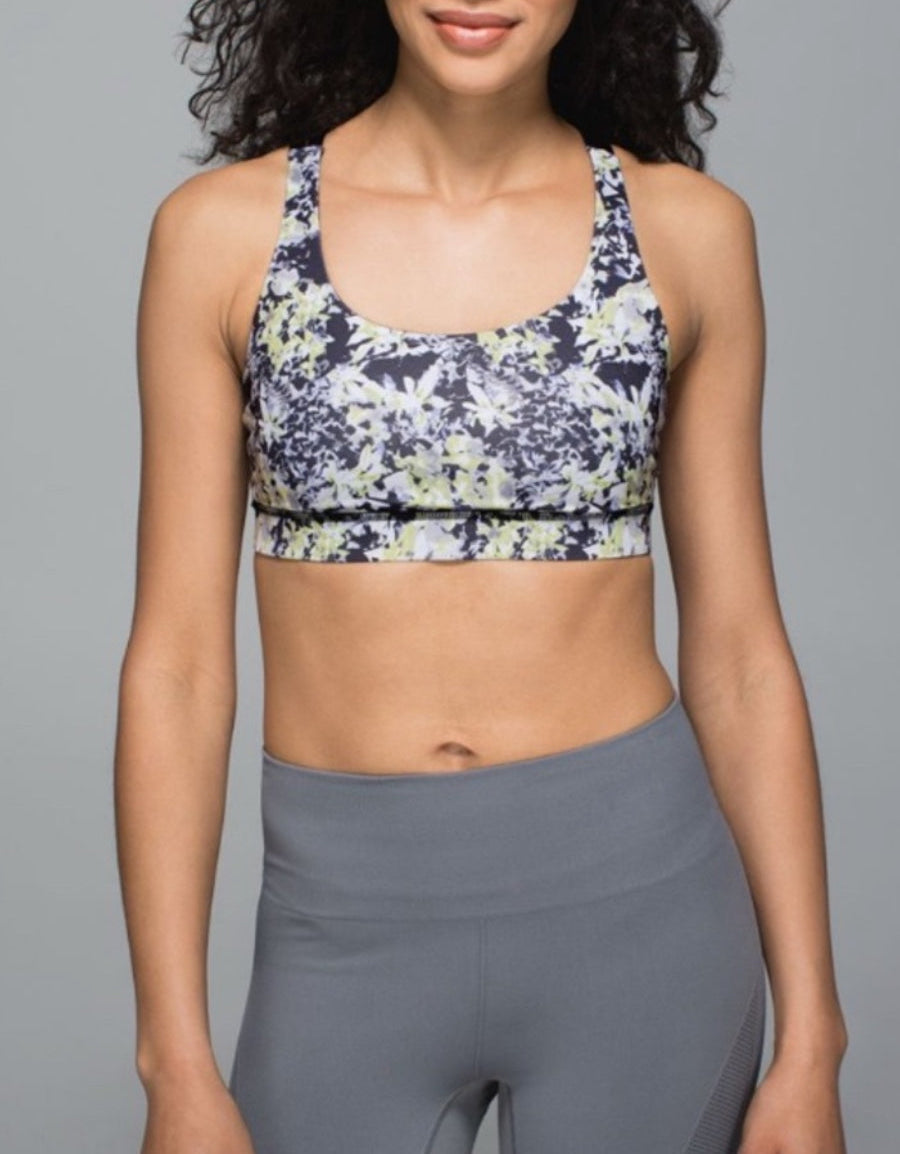 LULULEMON Energy Bra
Crosscourt Petal Black Clarity Yellow / Black
