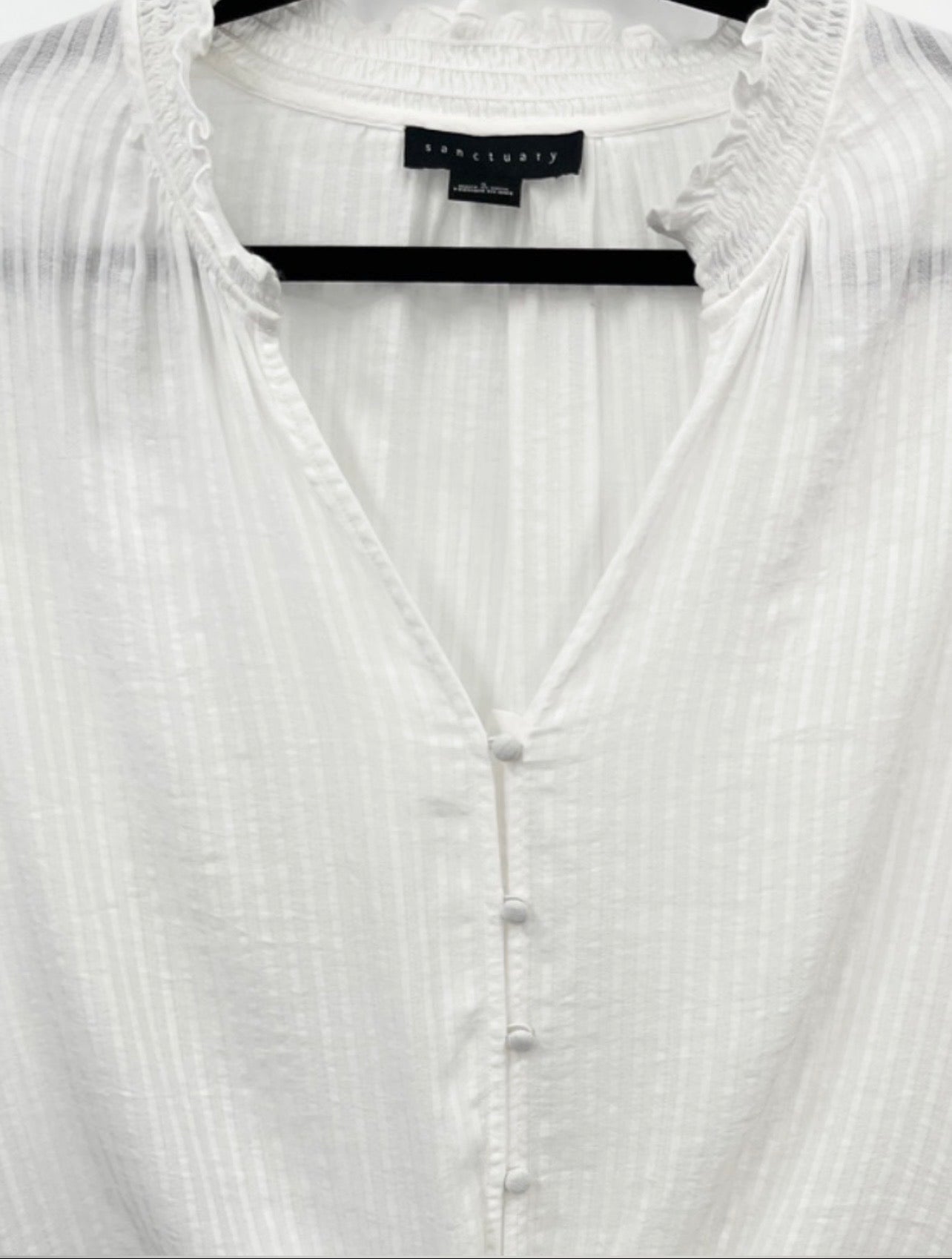 Anthropologie SANCTUARY Only You Striped Tie-Front Blouse