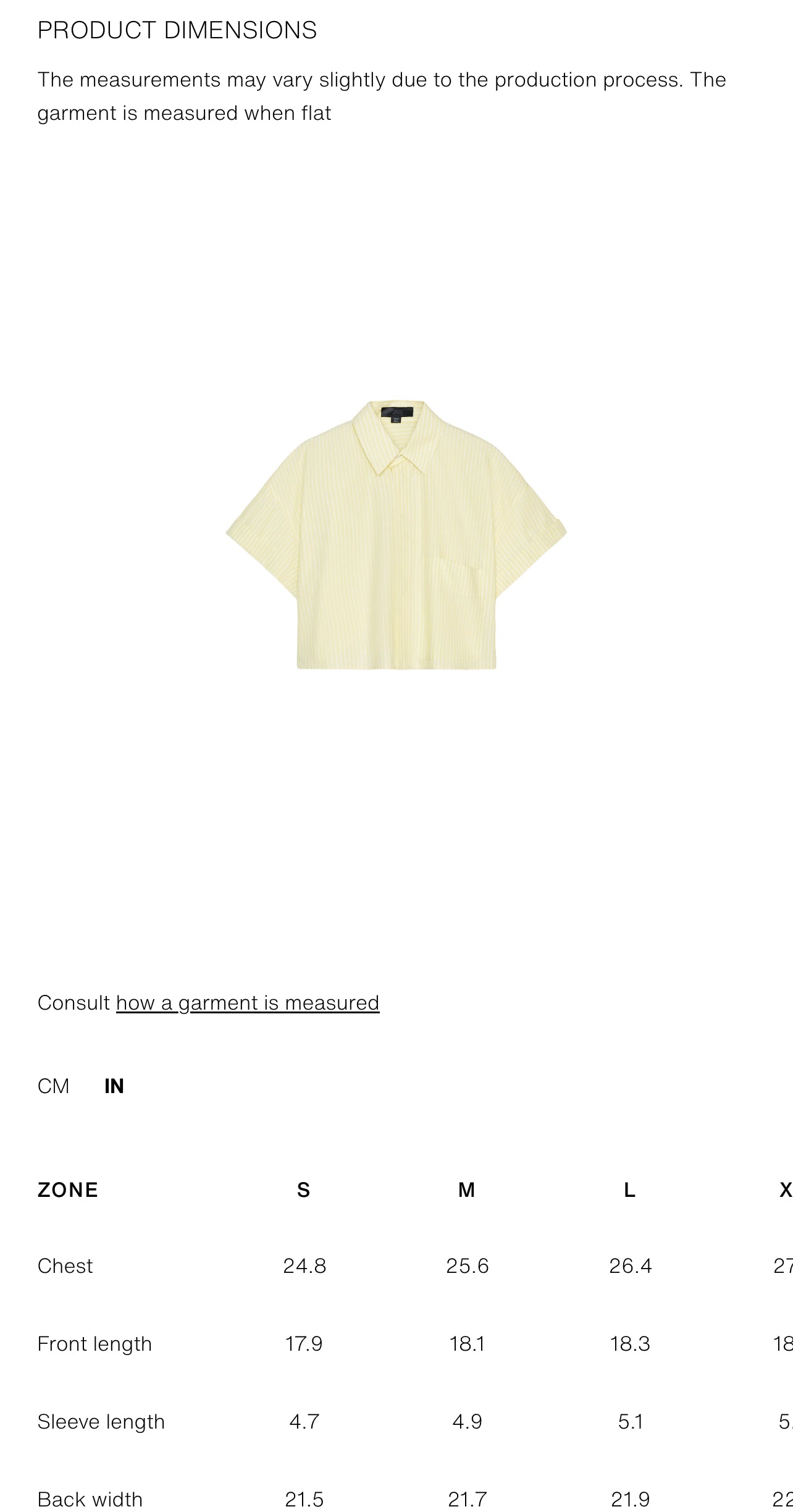 ZARA Poplin Crop Shirt