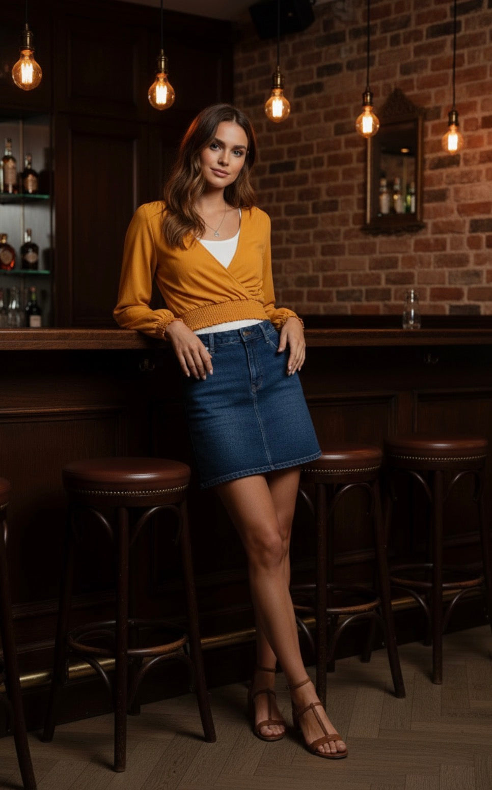 Aritzia WILFRED Reign Blouse in Tuscan Sun Orange