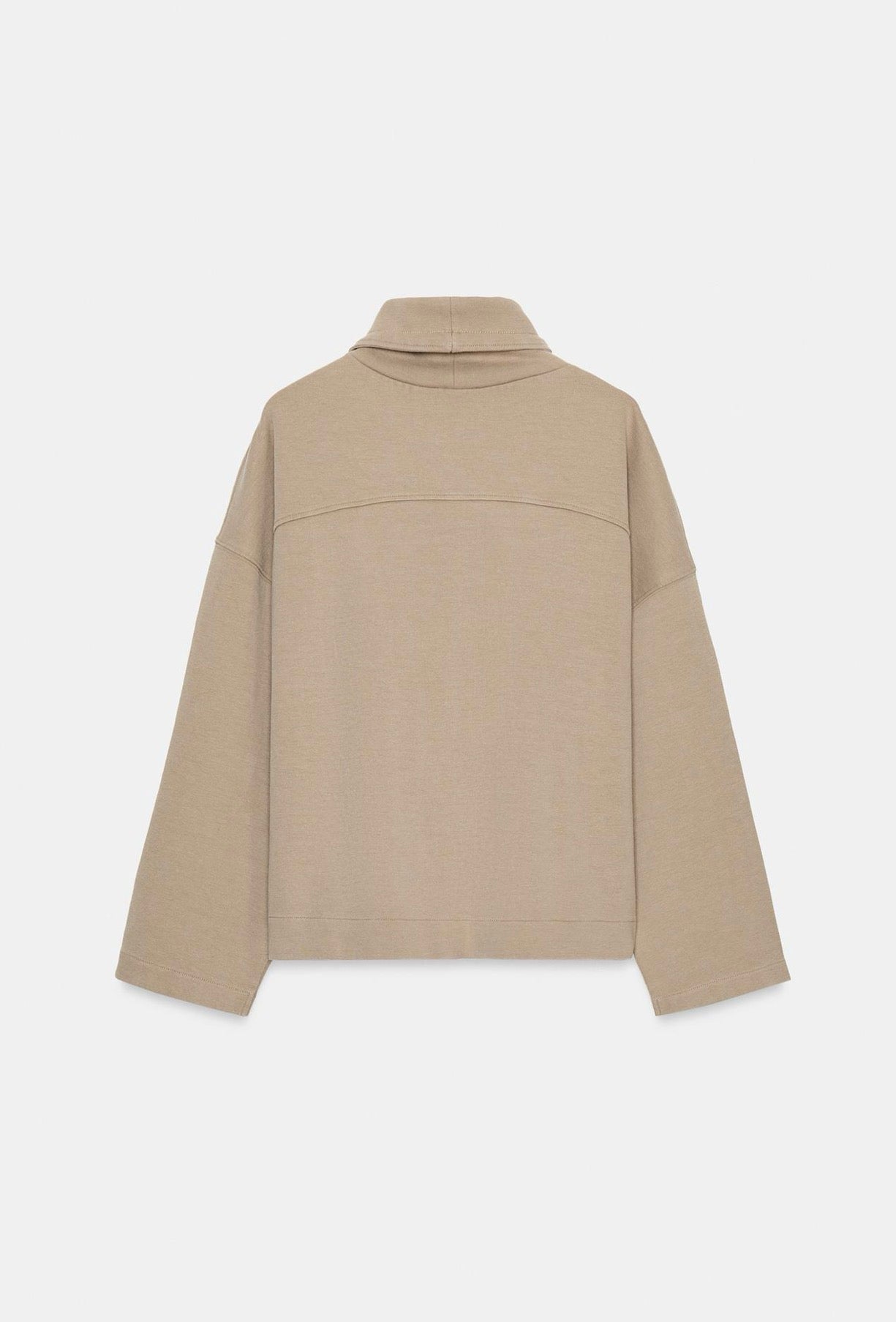 ZARA Oversized Washed Effect Interlock Sweatshirt