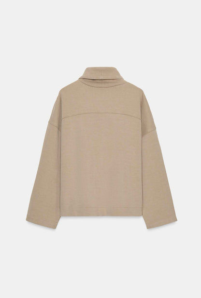 ZARA Oversized Washed Effect Interlock Sweatshirt