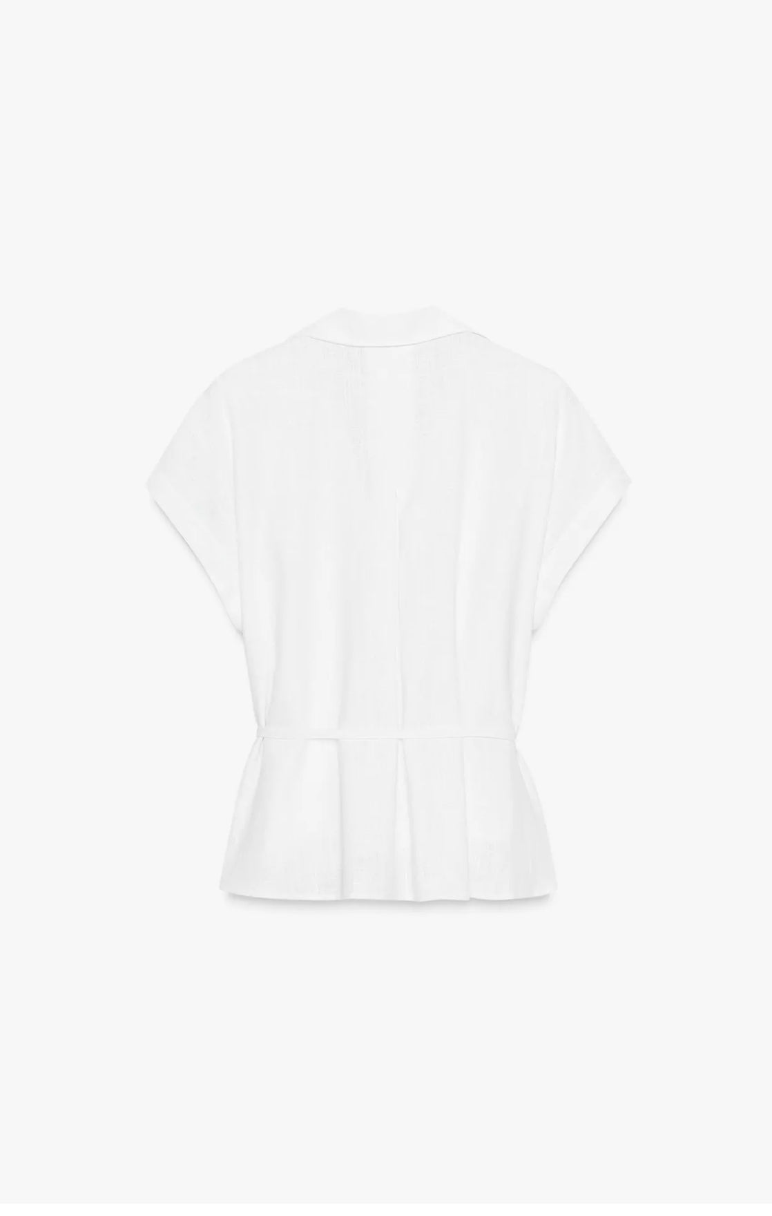 ZARA Belted Linen Blouse