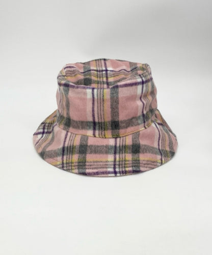 Nine West Reversible Plaid/Faux Fur Bucket Hat