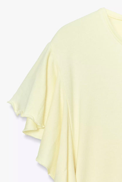 ZARA Ruffled Sleeve T-Shirt
