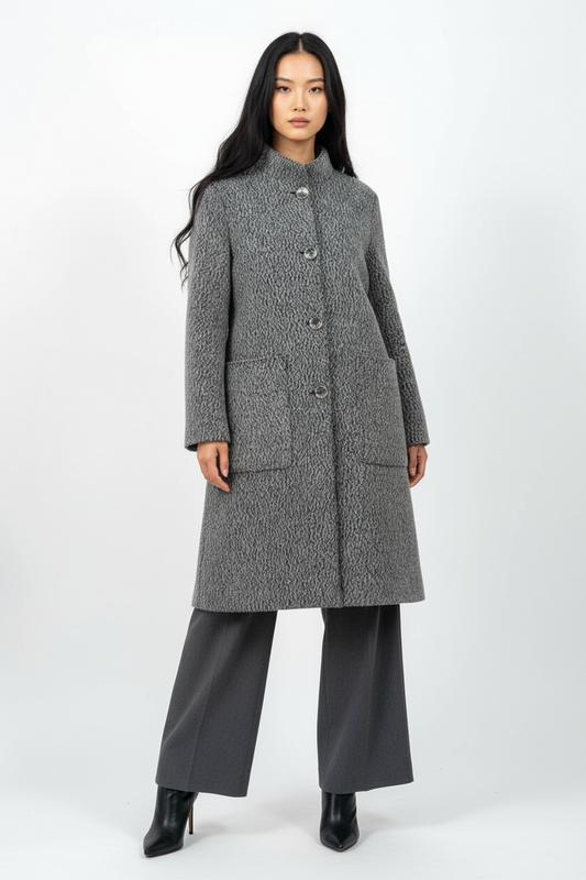 Club Monaco Wool Blend Textured Double Faced Coat