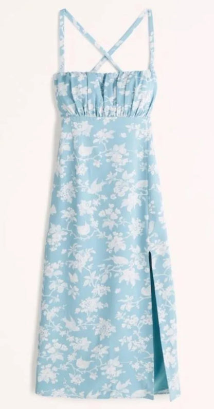 Abercrombie &amp; Fitch Robe midi froncée pour femme