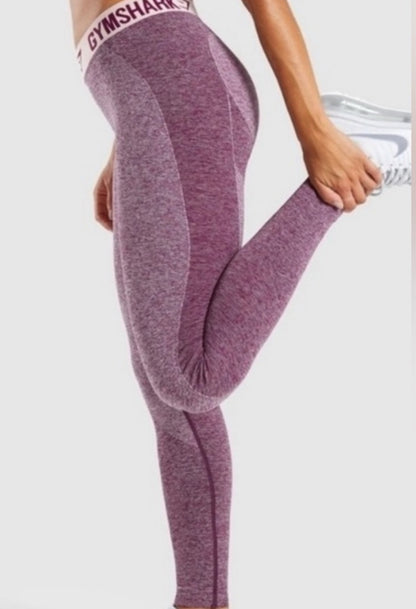 GYMSHARK Flex Purple High-Waisted Leggings Seamless Design
