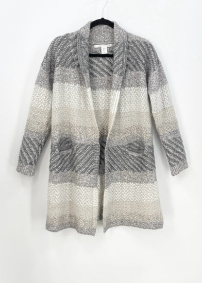 MAX STUDIO Striped Wool Blend Cardigan