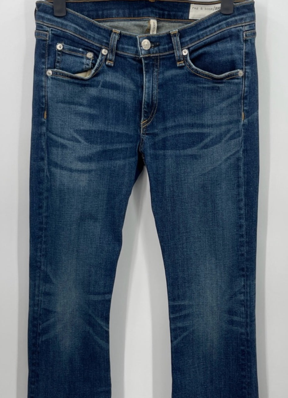 RAG & BONE Stiletto Boot Jeans Faded Low RiseDenim Jeans/Bishop